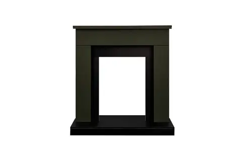 Каминокомплект Bergen Темная олива с очагом Fobos FX Black