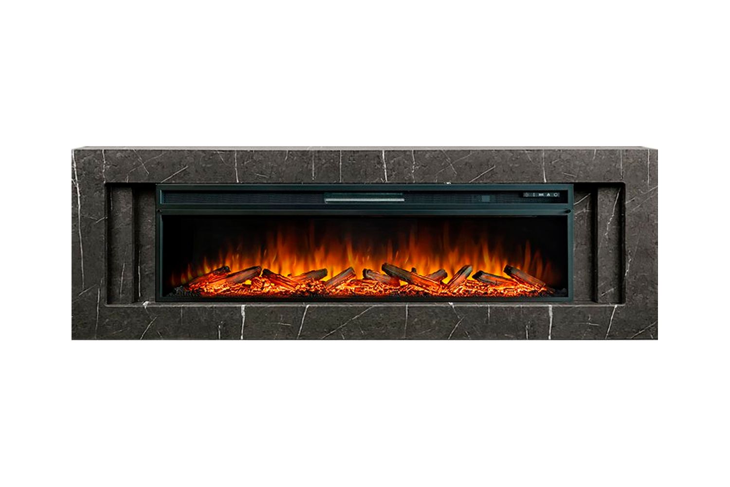 Каминокомплект Line 60 SFT Stone Touch - Серый мрамор с очагом Vision 60 LOG LED
