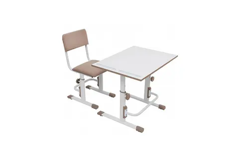 Растущая парта-трансформер Polini kids Simple М1 75х55 см, белый-макиато