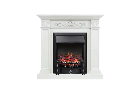 Каминокомплект Verona Белый дуб с очагом Fobos FX Black
