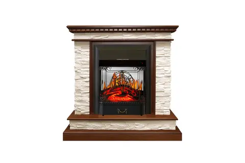 Каминокомплект Calgary Дуб с очагом Majestic FX M Black