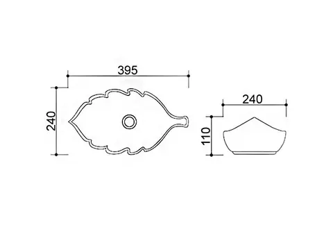 Фигурный умывальник MLN-T40182