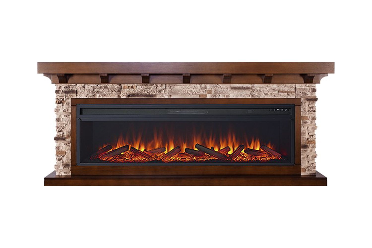 Каминокомплект Chalet Темный дуб с очагом Vision 60 LOG LED