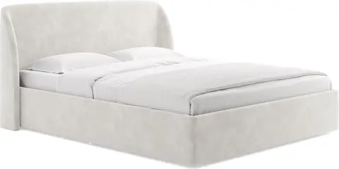Кровать Nicole, Микровелюр Белый