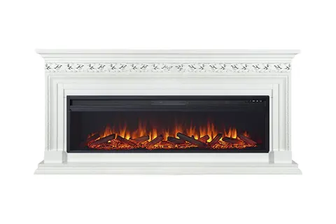 Каминокомплект Valletta Белый с очагом Vision 60 LOG LED