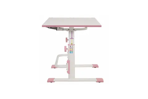 Растущая парта-трансформер Polini kids Simple М1 75х55 см, белый-розовый