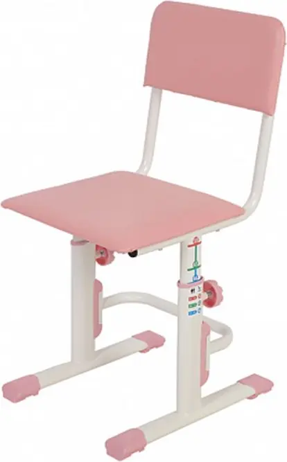 Стул для школьника регулируемый Polini kids City / Polini kids Smart L, белый-розовый