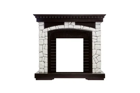 Каминокомплект Glasgow под классику венге + Majestic FXM Black