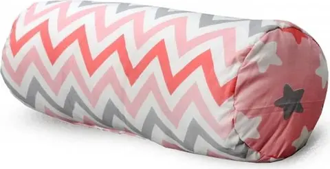 Подушка-валик Зигзаг коралловый / Пряники коралловый