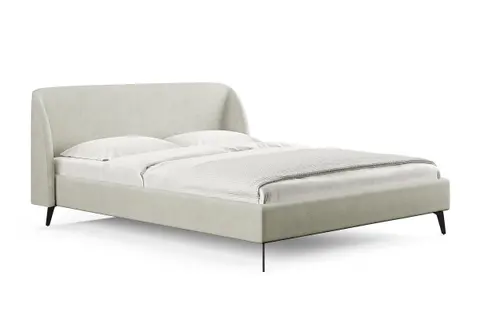 Кровать Rosa — Микровелюр светло-серый