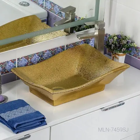 Раковина MELANA MLN- 7459SJ золото