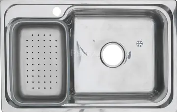 Мойка 7245 R N 0,8/180 врезная прямоугольная с корзиной с сифоном