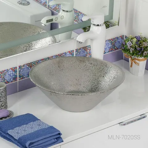 Раковина MELANA MLN-7020SS серебро