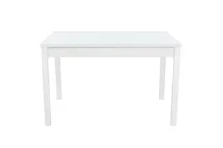Стол Гамбург Стекло 80×120 Белый / Белый муар