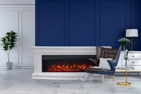 Каминокомплект Rome 60 Белый с очагом Vision 60 LOG LED