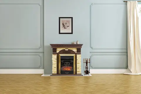 Каминокомплект Dublin Темный дуб с очагом Majestic FX M Black
