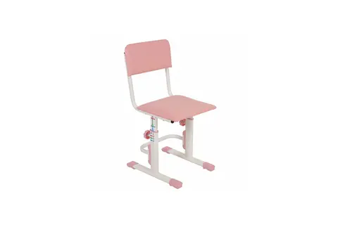 Стул для школьника регулируемый Polini kids City / Polini kids Smart L, белый-розовый