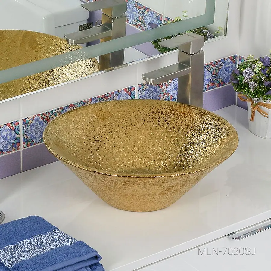 Раковина MELANA MLN-7020SJ золото — фото 1 из 5