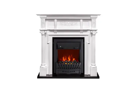 Каминокомплект Oxford  Белый с очагом Aspen Black