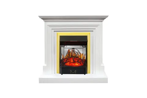Каминокомплект Bradford  Белый с очагом Majestic FX M Brass