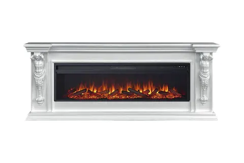 Каминокомплект Sparta 60 - Белый с очагом Vision 60 LOG LED