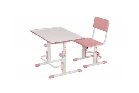 Стул для школьника регулируемый Polini kids City / Polini kids Smart L, белый-розовый