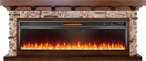 Каминокомплект Chalet Темный дуб с очагом Vision 60 LED