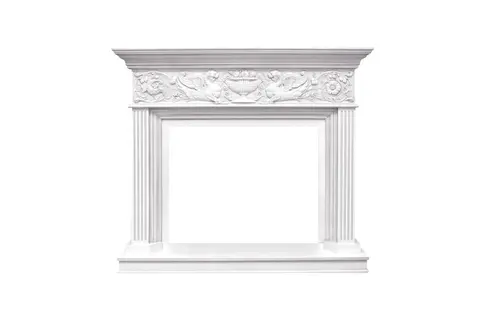 Каминокомплект Palace Белый с серебром с очагом Vision 30 EF LED FX