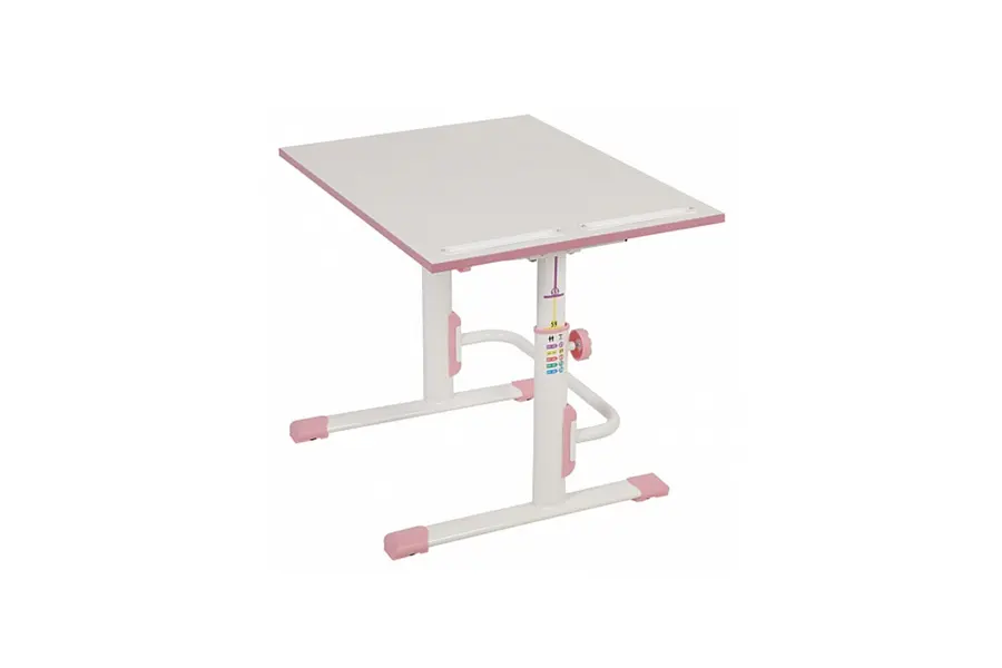 Растущая парта-трансформер Polini kids Simple М1 75х55 см, белый-розовый — фото 1 из 10