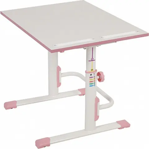 Растущая парта-трансформер Polini kids Simple М1 75х55 см, белый-розовый
