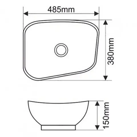 Фигурный умывальник MLN-T4922