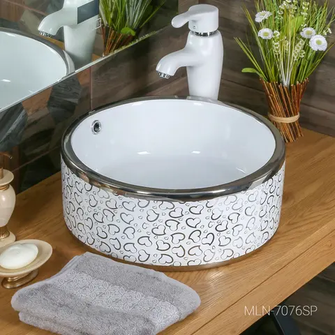Раковина MELANA MLN-7076SP-1 серебро