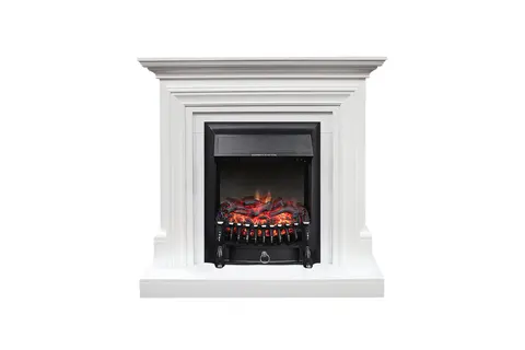 Каминокомплект Bradford  Белый с очагом Fobos FX Black