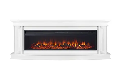 Каминокомплект Rome 60 Белый с очагом Vision 60 LOG LED