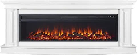 Каминокомплект Rome 60 Белый с очагом Vision 60 LOG LED