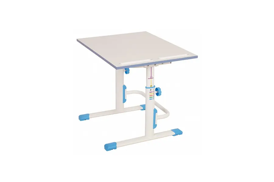 Растущая парта-трансформер Polini kids Simple М1 75х55 см, белый-синий — фото 1 из 10
