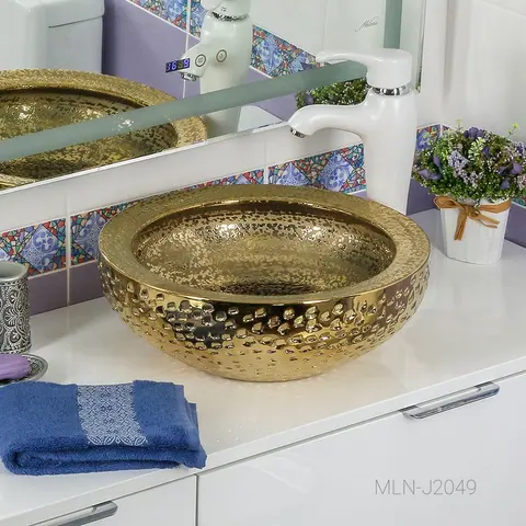 Раковина MELANA MLN- J2049 золото