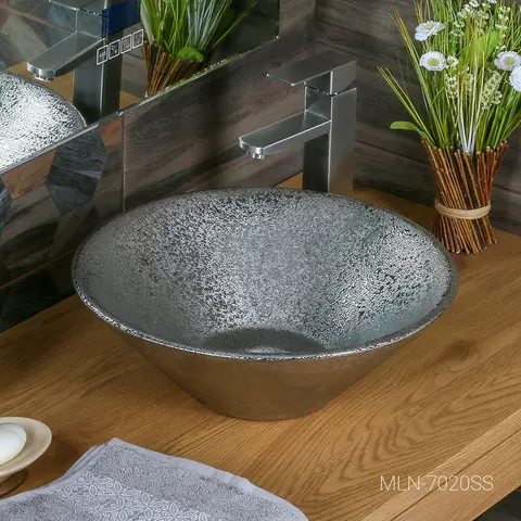 Раковина MELANA MLN-7020SS серебро