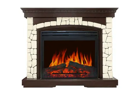 Каминокомплект Glasgow Темный дуб с очагом Jupiter FX Black