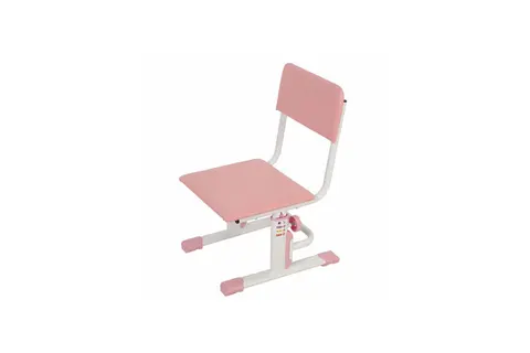 Стул для школьника регулируемый Polini kids City / Polini kids Smart S, белый-розовый