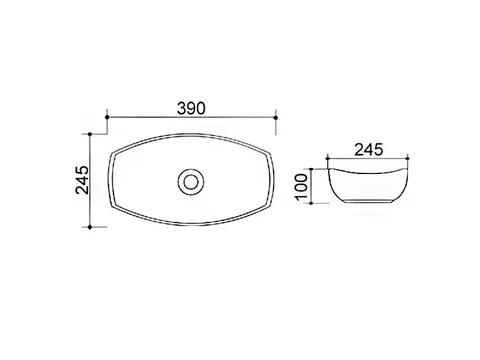 Фигурный умывальник MLN-T40190