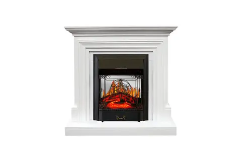 Каминокомплект Bradford  Белый с очагом Majestic FX M Black