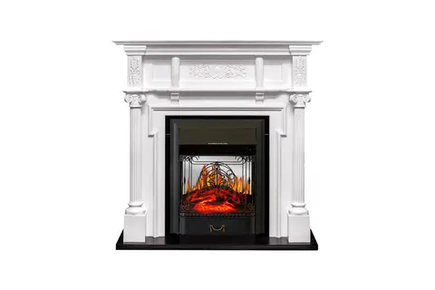 Каминокомплект Oxford  Белый с очагом Majestic FX M Black