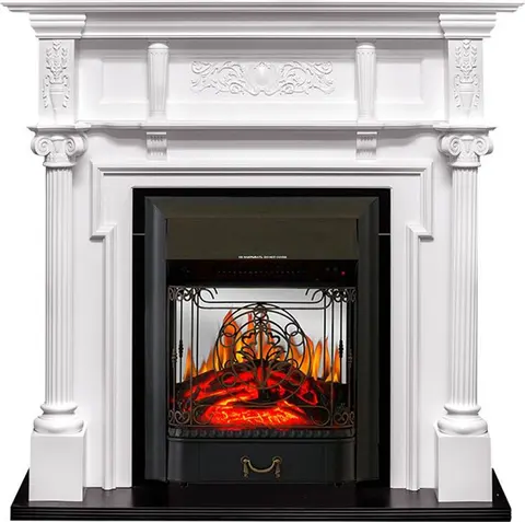Каминокомплект Oxford Белый с очагом Majestic FX M Black