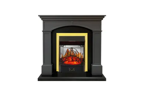 Каминокомплект Langford Серый графит с очагом Majestic FX M Brass