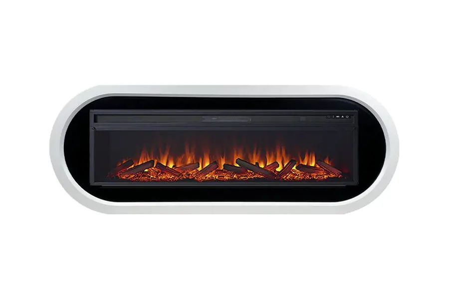 Каминокомплект Ellips Белый с черным с очагом Vision 60 LOG LED — фото 1 из 2