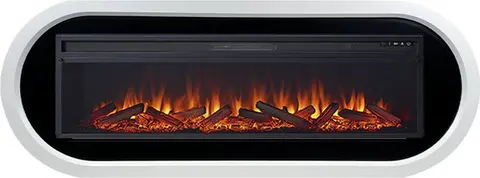 Каминокомплект Ellips Белый с черным с очагом Vision 60 LOG LED