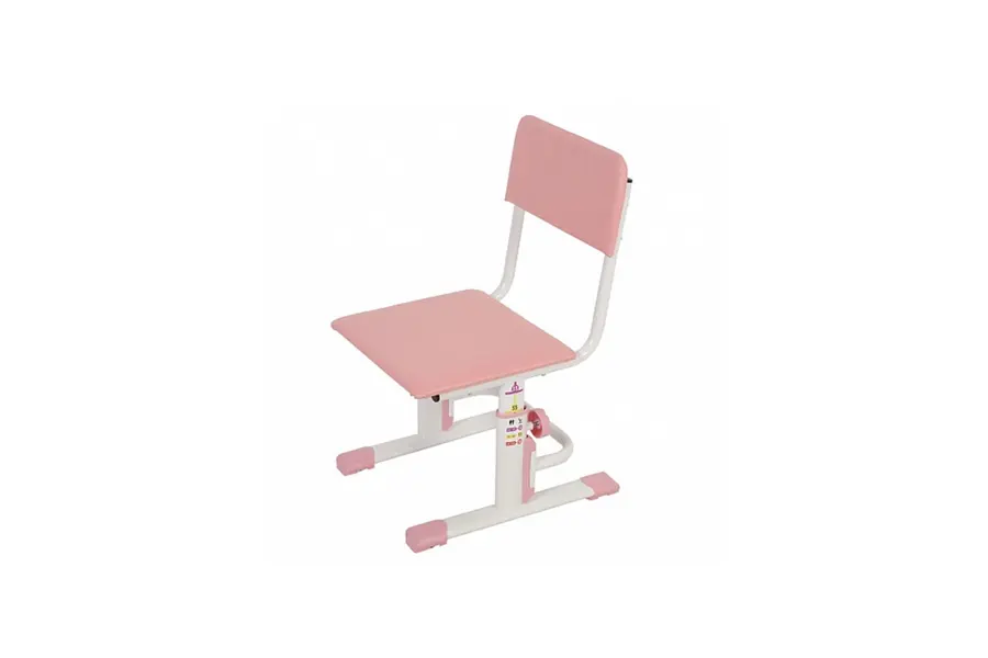 Стул для школьника регулируемый Polini kids City / Polini kids Smart S, белый-розовый — фото 1 из 9