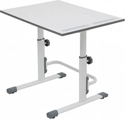 Растущая парта-трансформер Polini kids Simple М1 75х55 см, белый-серый