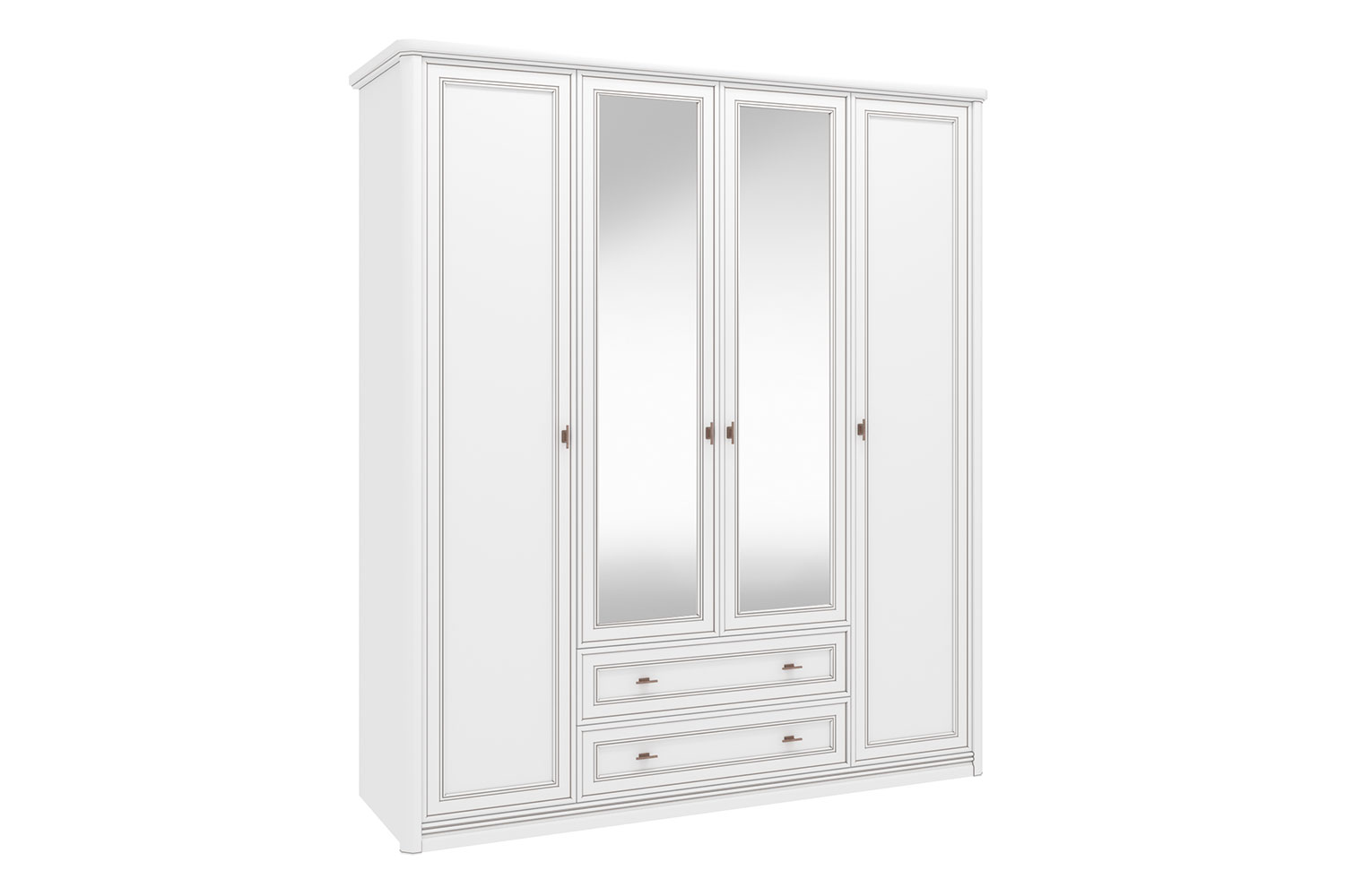 Шкаф Онтарио ОН-183.04 Бело-серый